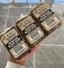 African Black Soap Bar - Traditional Recipe